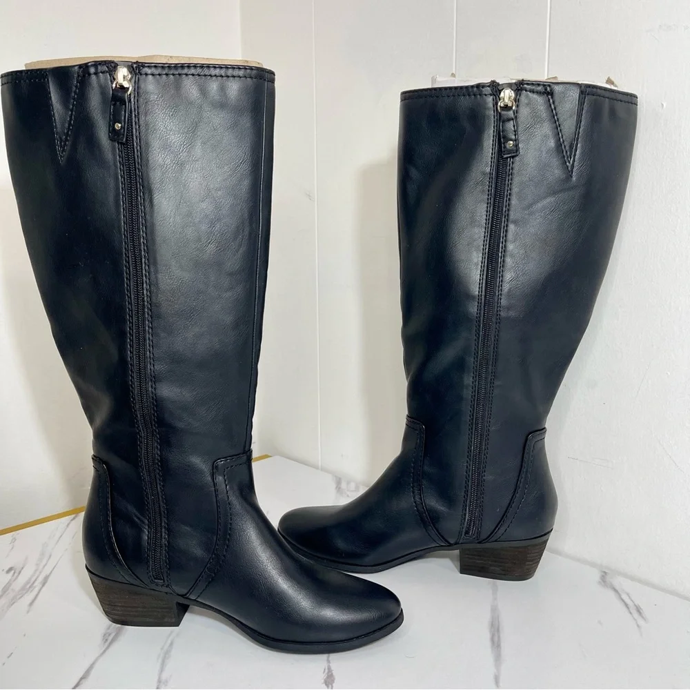 Dr. Scholl's Women Brilliance Wide Calf Riding Boot | Black | 7.5M NWOT